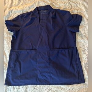 Figs Navy Blue Scrub Top
